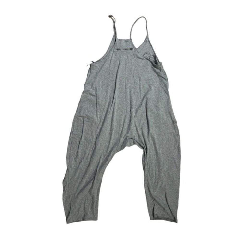 Free People Movement Hot Shot Onesie Heather Gray Relaxed Jumpsuit Womens Medium - Picture 7 of 12